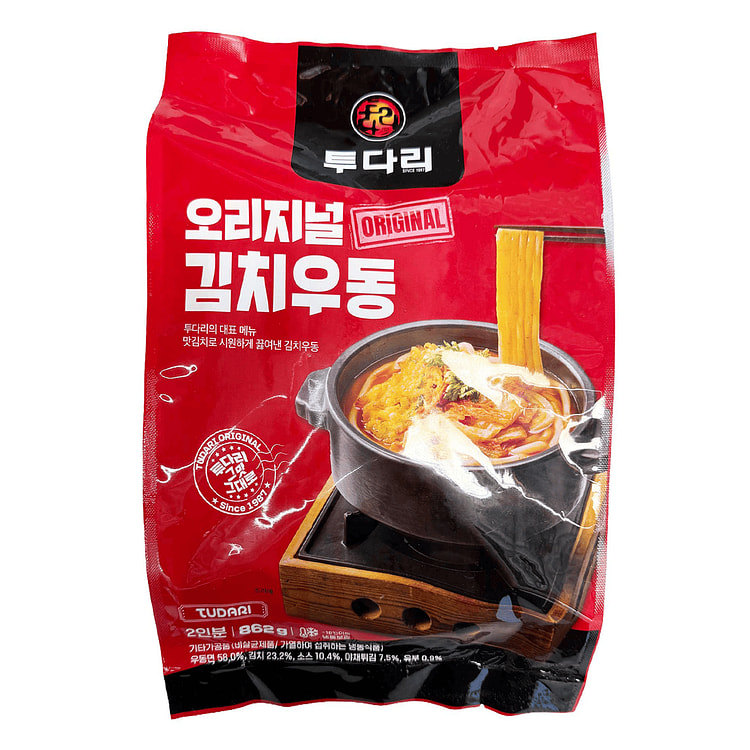 투다리 오리지널 김치 우동 862 그램