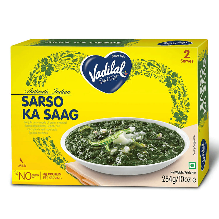 Vadilal 印度风味芥菜香料酱 冷冻 284 克