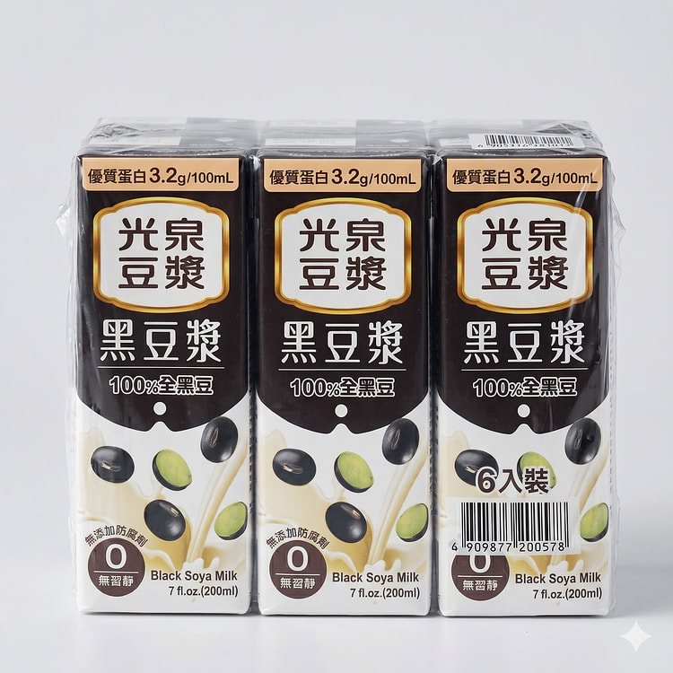 Kuang Chuan Black Soya Milk 7oz 200 ml*6 pack