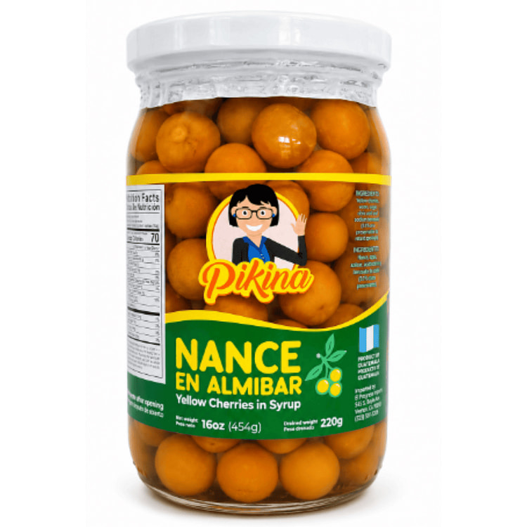Pikina Nance en Almíbar (Cerezas Amarillas en Almíbar) 16 onza(s)