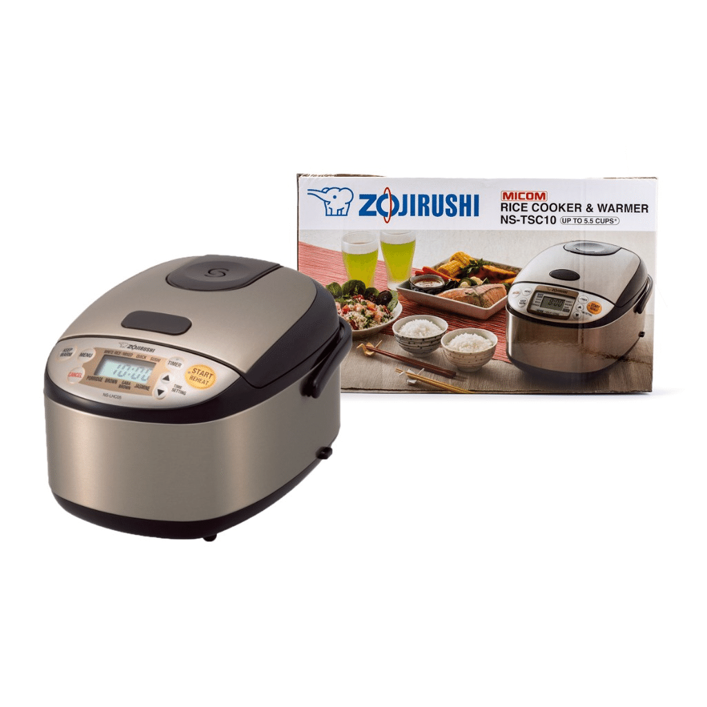 Zojirushi Micom Rice Cooker and Warmer 5.5 Cups, Stainless Brown NS-TSC10XJ 1 count
