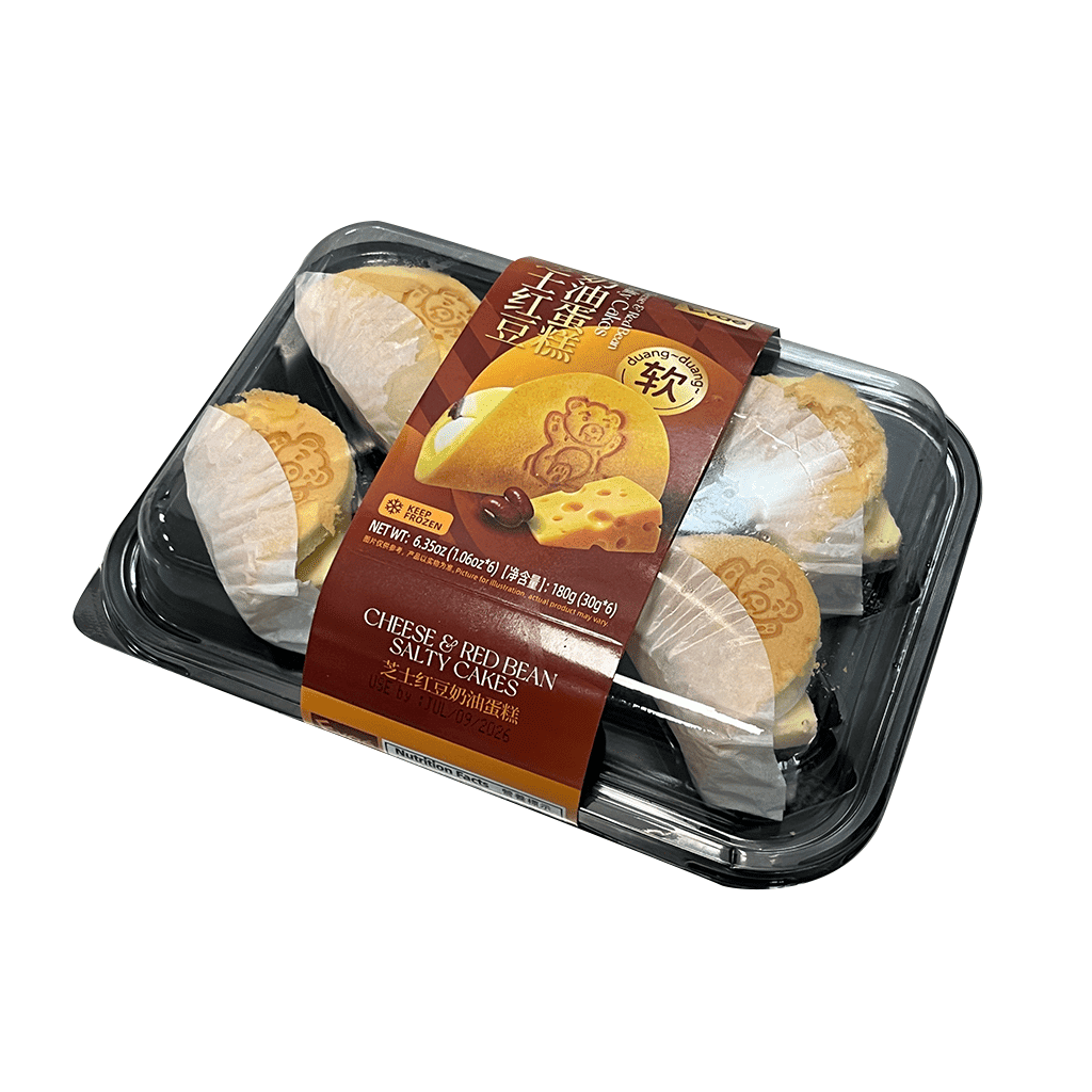 Evae Cheese and Red Bean Salty Cakes 6PC, Frozen 180 g