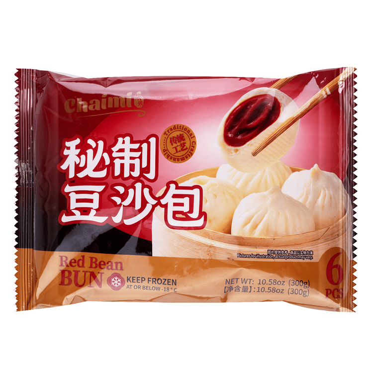 Chaimi Red Bean Bun 6ct Frozen 300 g