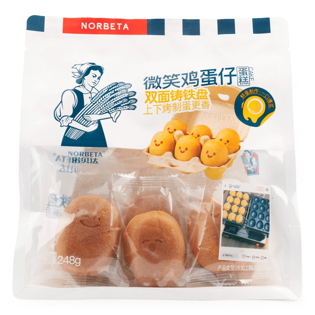 诺贝达微笑鸡蛋仔 248 克