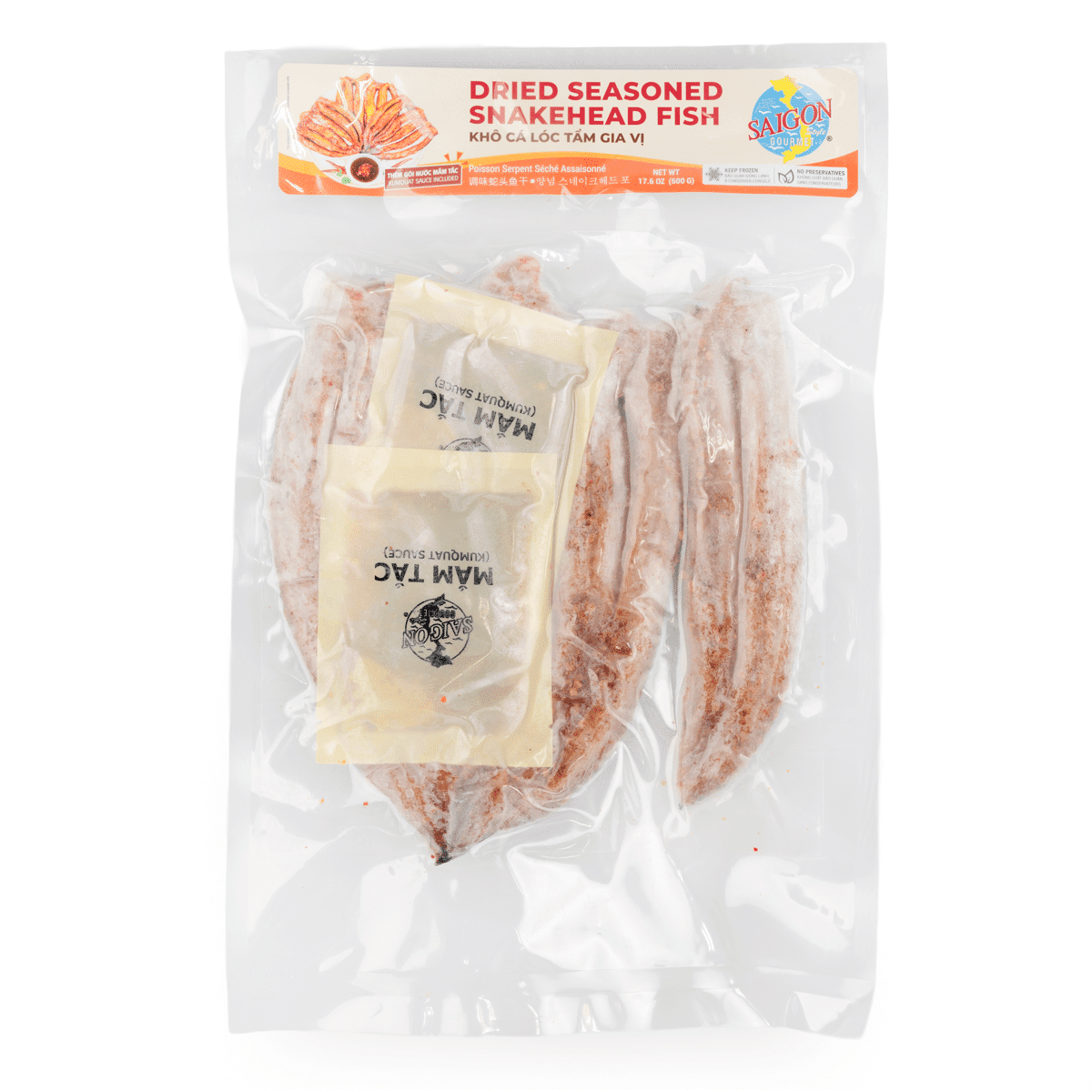 Saigon Gourmet Dried Seasoned Snakehead Fish with Kumquat Sauce, Frozen 17.6 oz
