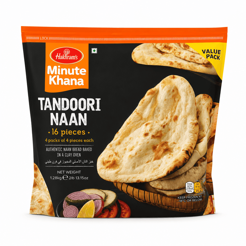 Haldiram Tandoori Naan 16 pieces 2lb - Value Pack 2 lb