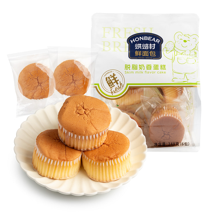 烘焙村 脱脂奶香蛋糕 248g 248 克
