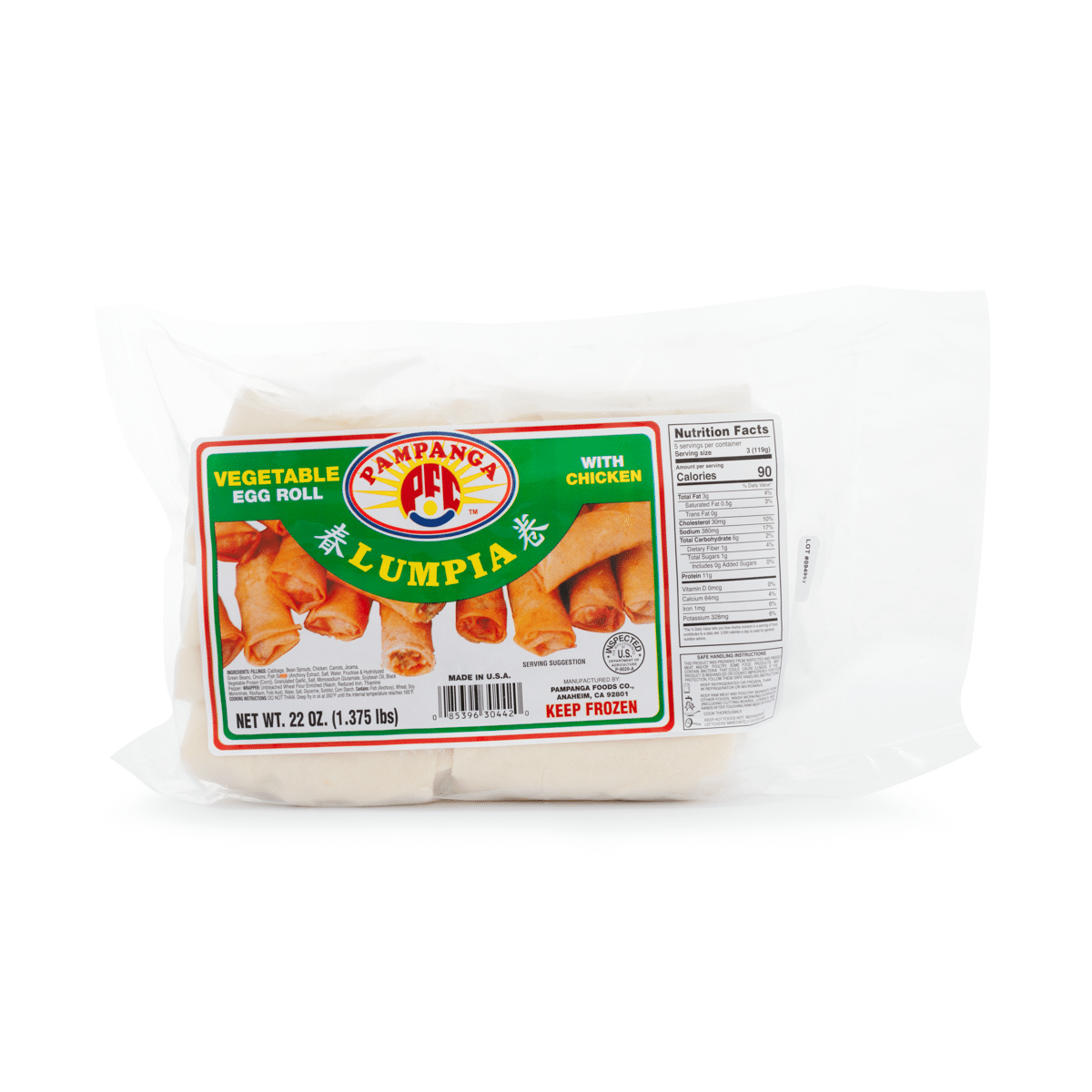 Pampanga Vegetable Lumpia with Chicken 22 oz