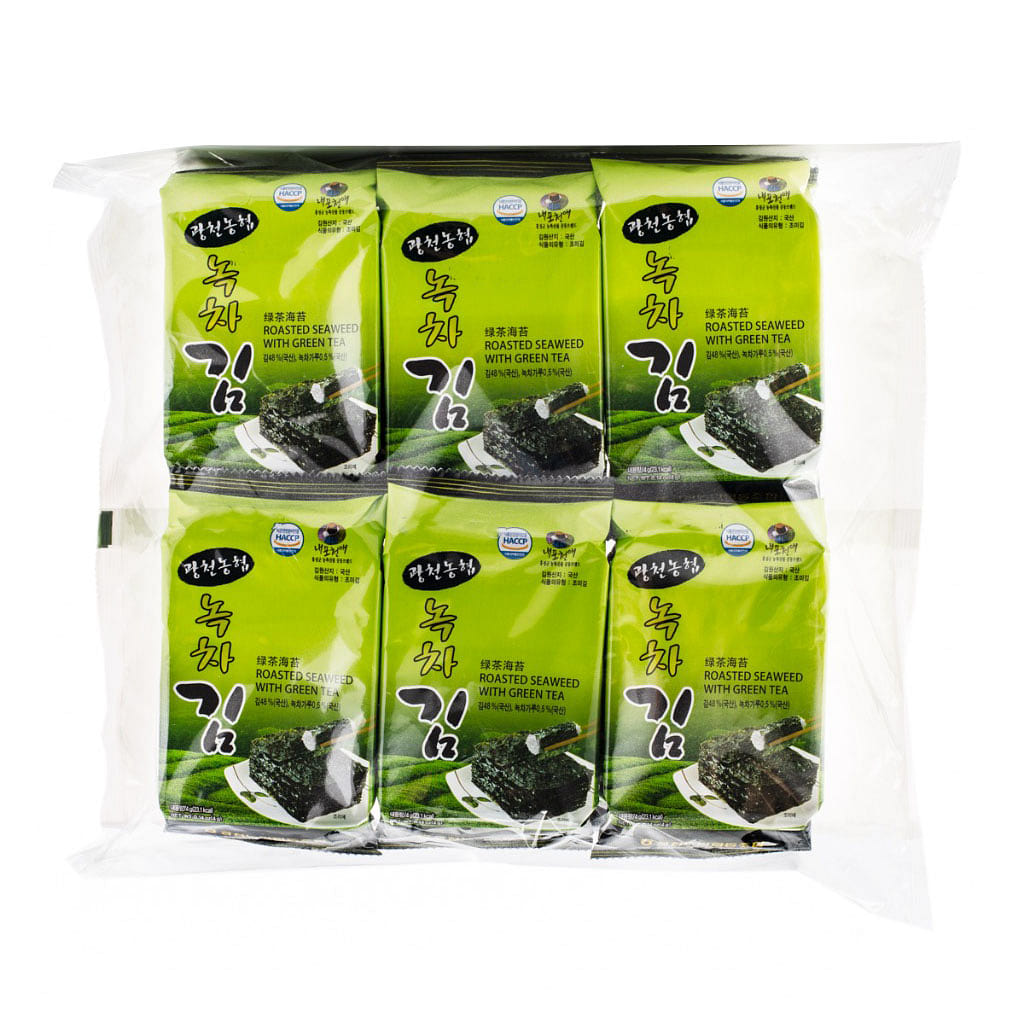 NongHyup Roasted Seaweed with Green Tea 4g*12 0.14 oz*12 pack