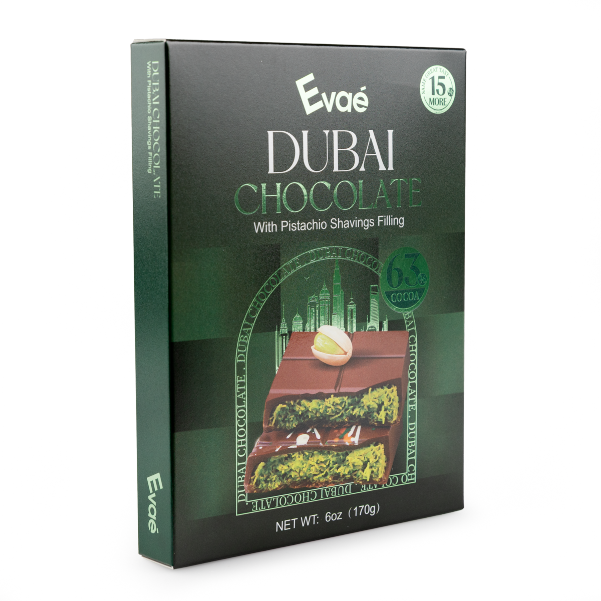 Evae ドバイチョコレート サクサクピスタチオ入り 170 グラム - Weee!