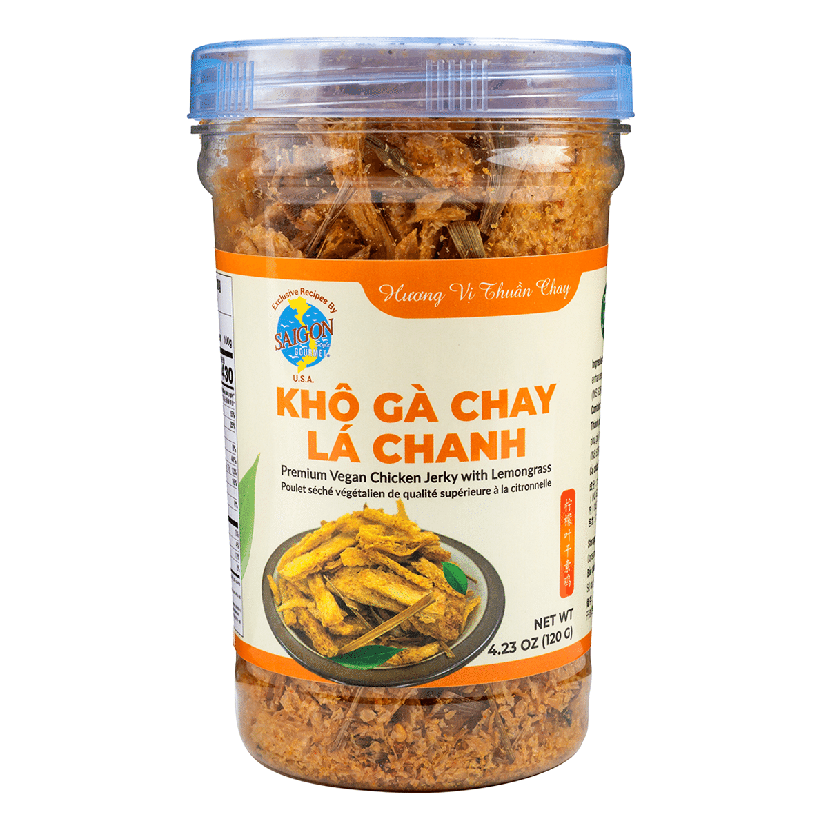 Saigon Gourmet Premium Vegan Chicken Jerky With Lemongrass 4.59 onza(s)