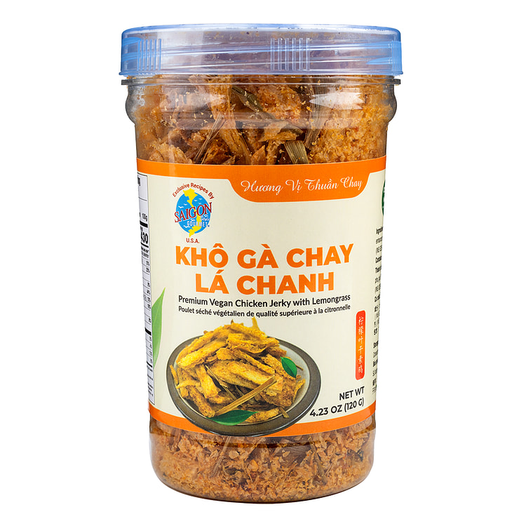 Saigon Gourmet Premium Vegan Chicken Jerky With Lemongrass 4.59 온스