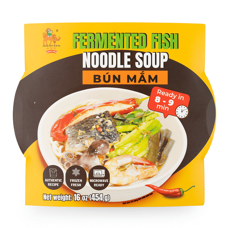 Asian Boy Fermented Fish Noodle Soup Bun Mam, Frozen 16 盎司
