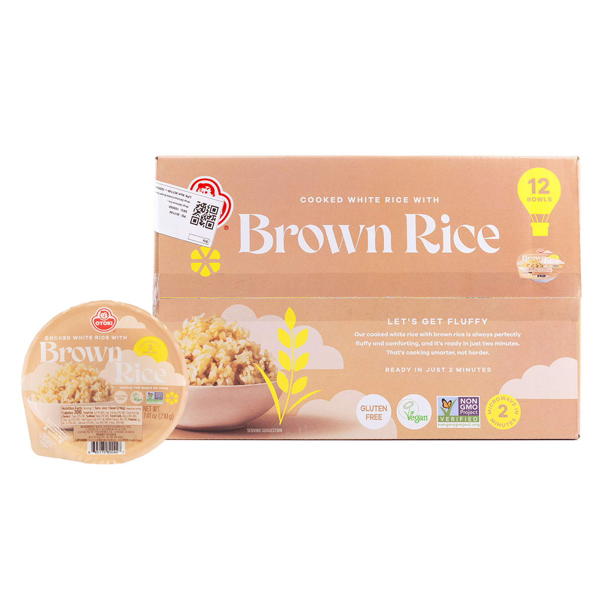 OtoKi Delicious Cooked Brown Rice 12pk 7.41 onça(s)*12 caixas