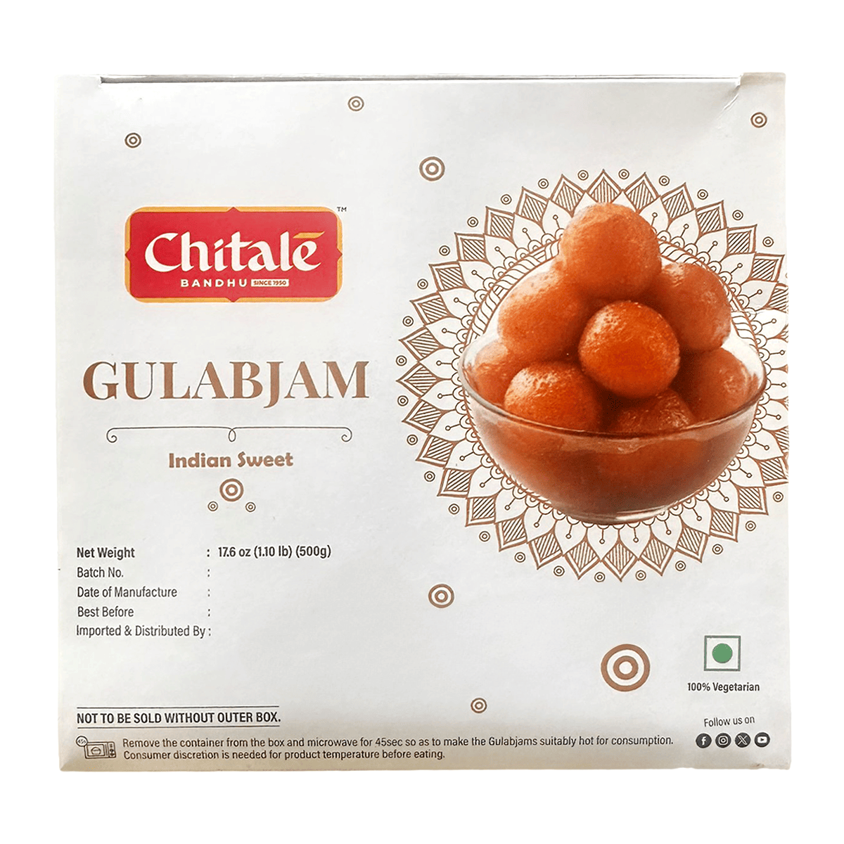 Chitale Box Get Chitale Bandhu Gulabjam 500 g Delivered | Weee! Asian Market