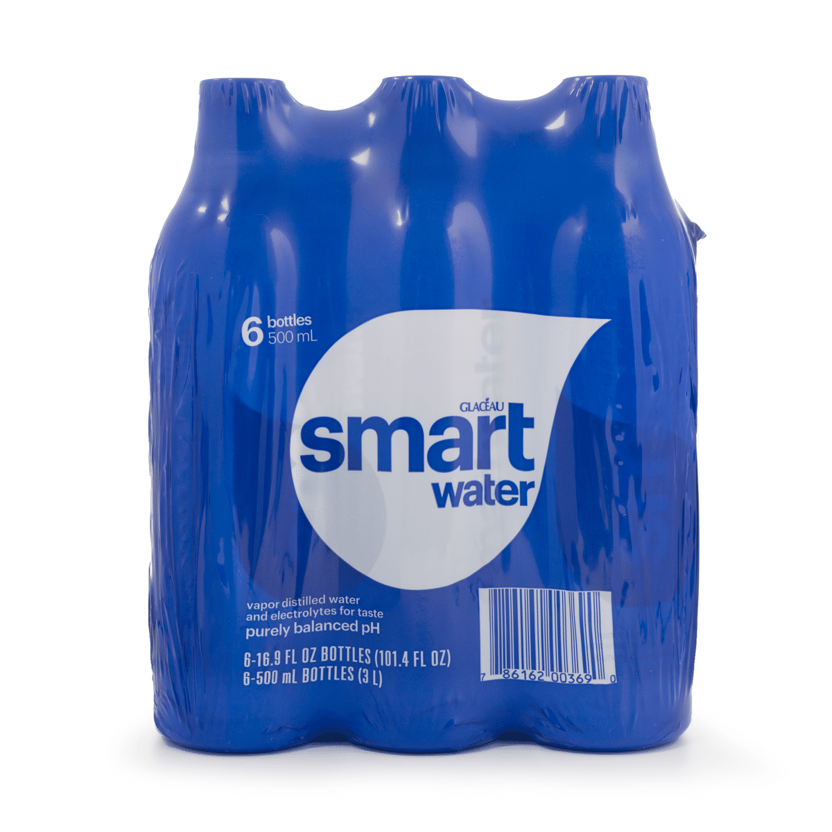 Smartwater Vapor Distilled Electrolyte Premium Bottled Water 16.9 fl.oz*6 bottles