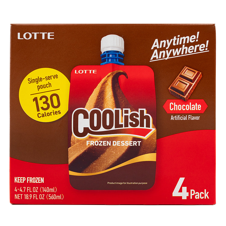 Lotte Coolish Chocolate 4pc 18.9 盎司