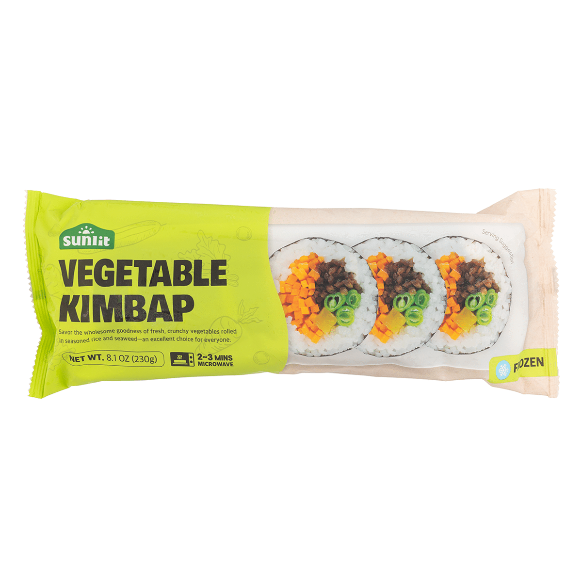 SUNLIT Vegetable Kimbap, Frozen 8.1 oz