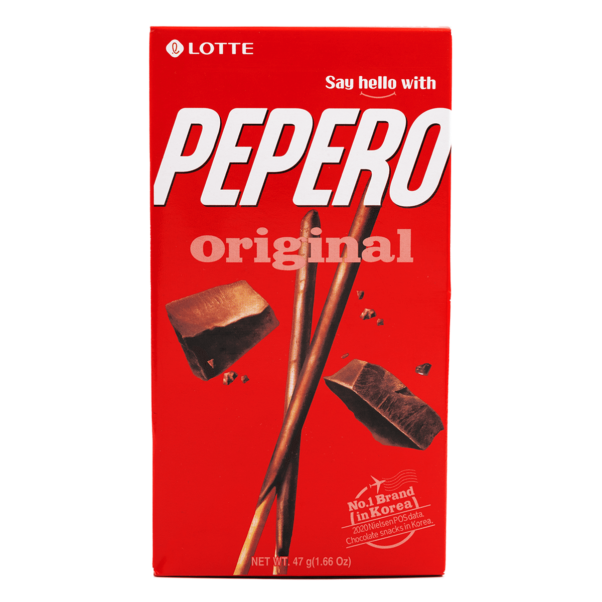 Lotte Pepero Palitos de Biscoito e Chocolate 47 g