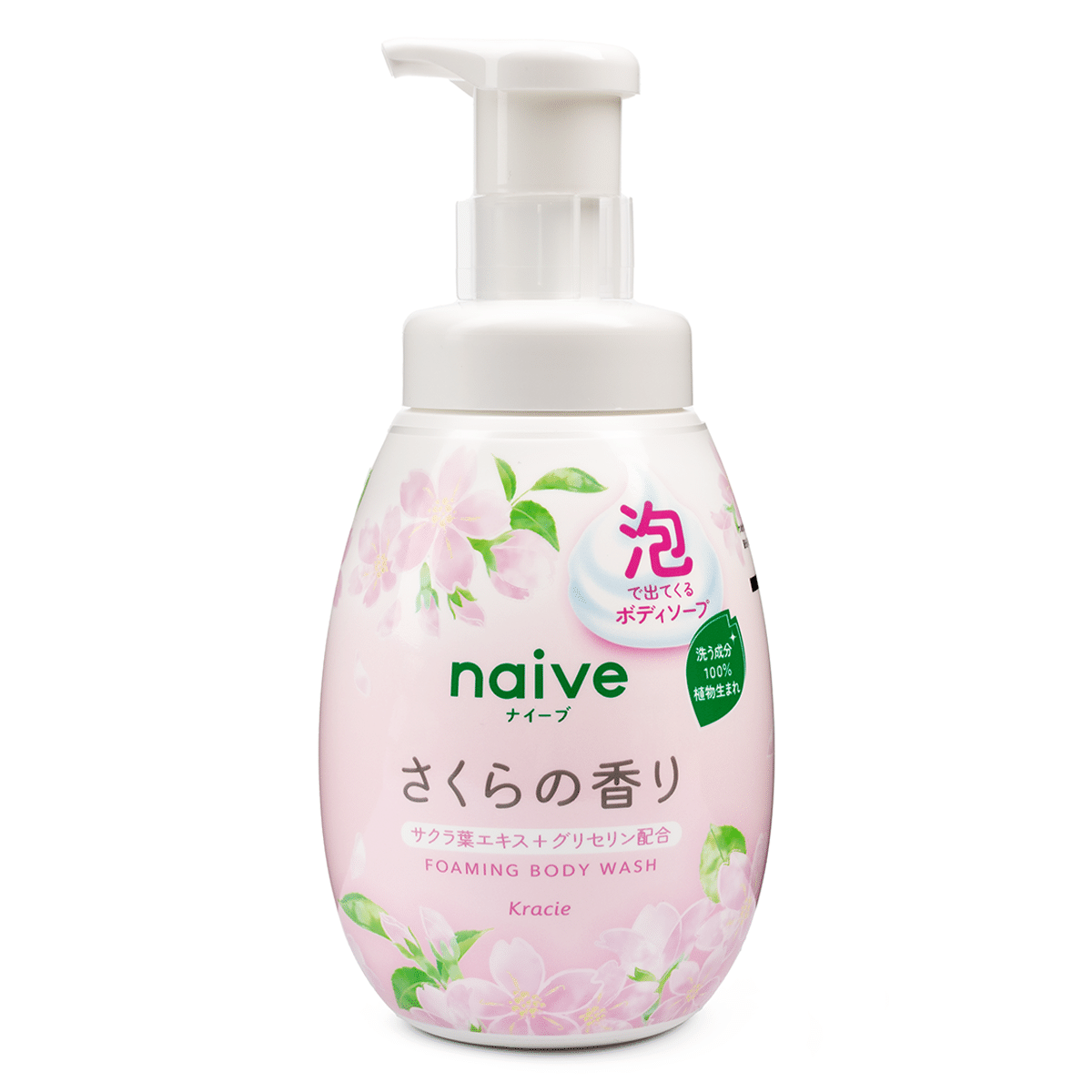 Kracie Naive Foaming Body Wash Sakura Scent 600 ml