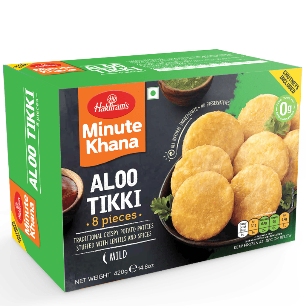 Haldiram's 經典印度香脆土豆餅 (扁豆香料餡)微辣 8個 冷凍 14.8 盎司