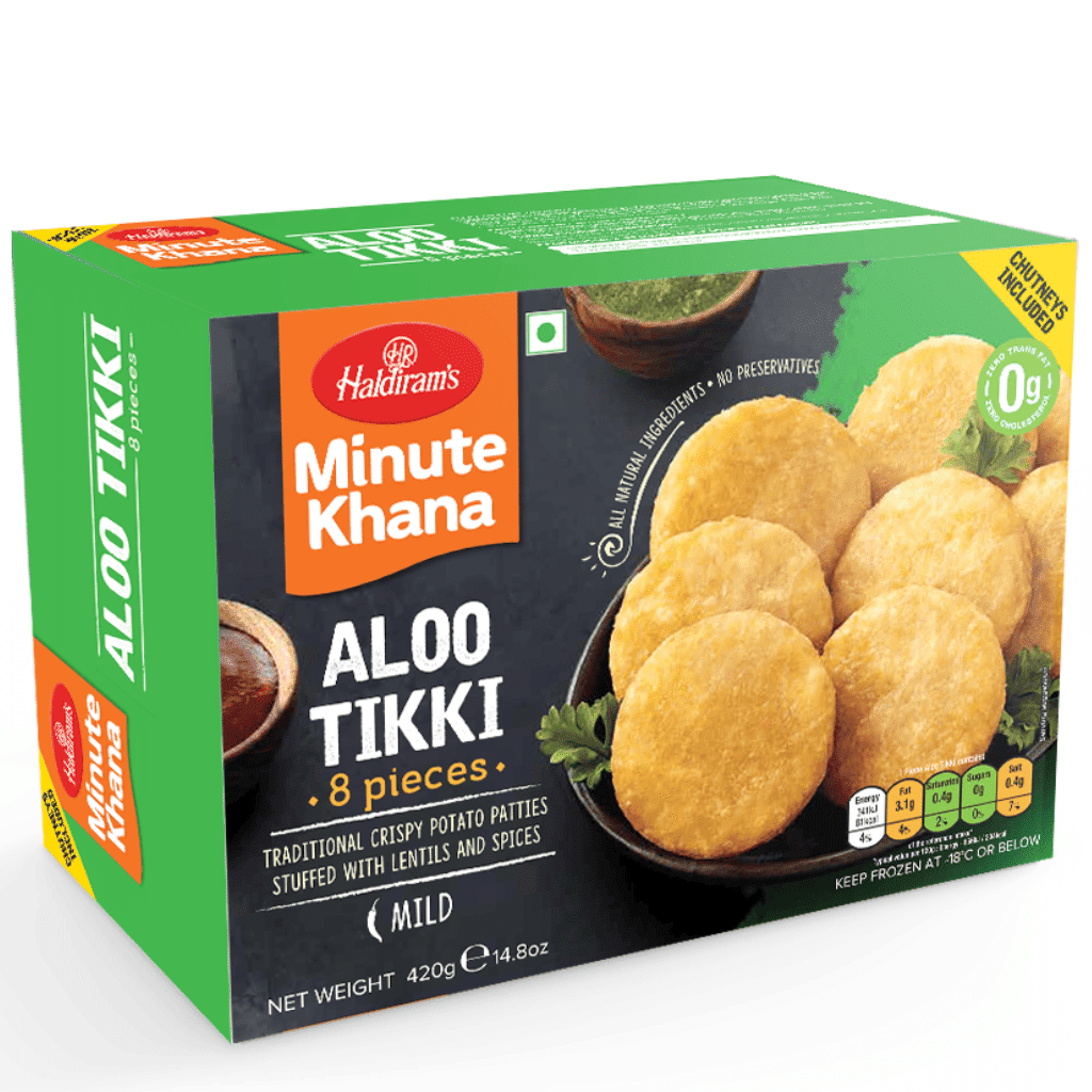 Haldiram's 经典印度香脆土豆饼 (扁豆香料馅)微辣 8个 冷冻 14.8 盎司