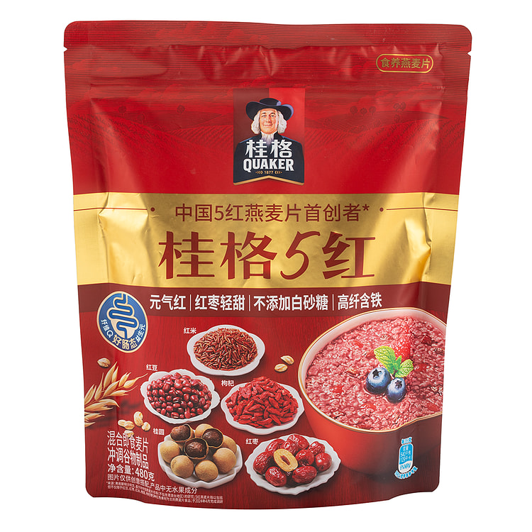 桂格 5红混合即食麦片 480 克