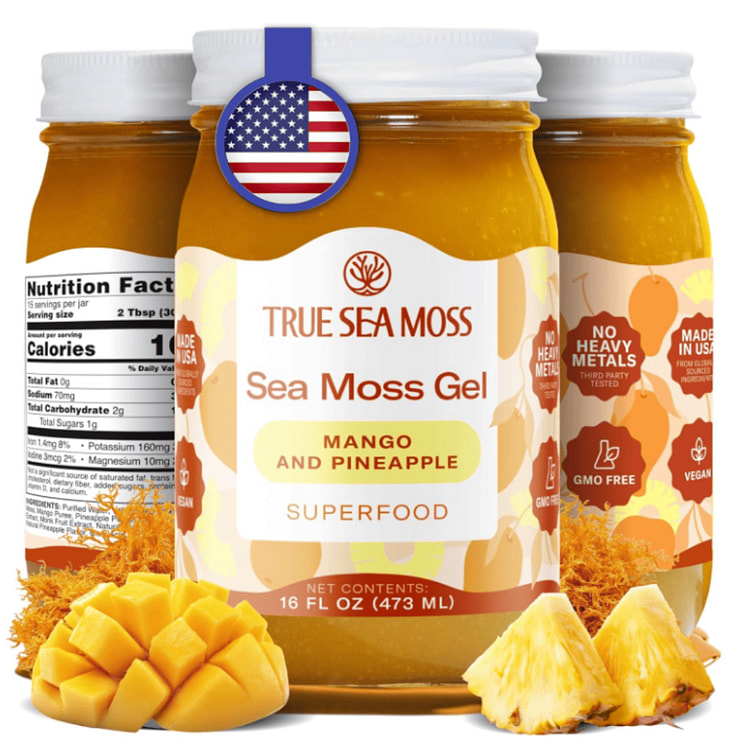 True Sea Moss Gel Superfood Mango and Pineapple 16 onza(s)