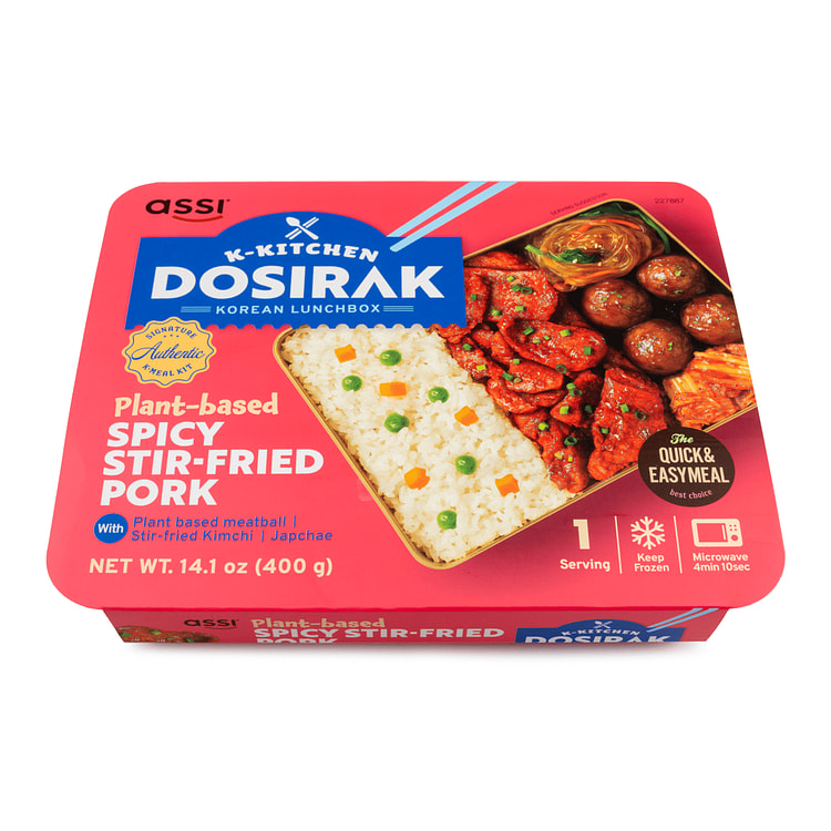 Assi K-Kitchen Dosirak: Plant-based Spicy Stir Fried Pork 14.01 oz
