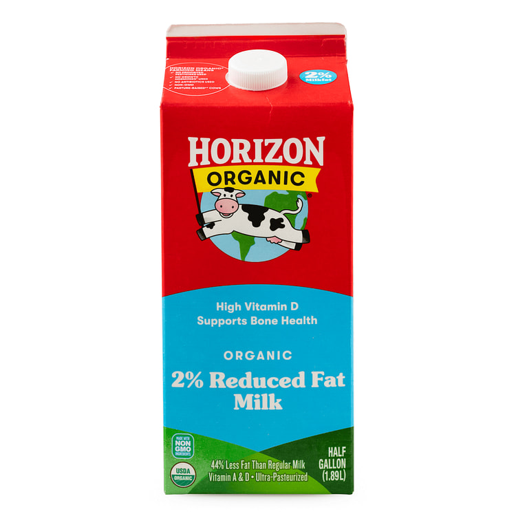 Leche orgánica reducida en grasa al 2% 63.9 onza(s) líquida(s)