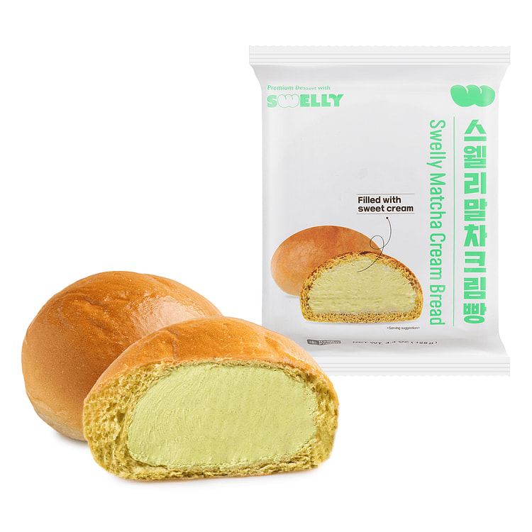 Swelly 韩国 抹茶 爆浆冰面包 125 克