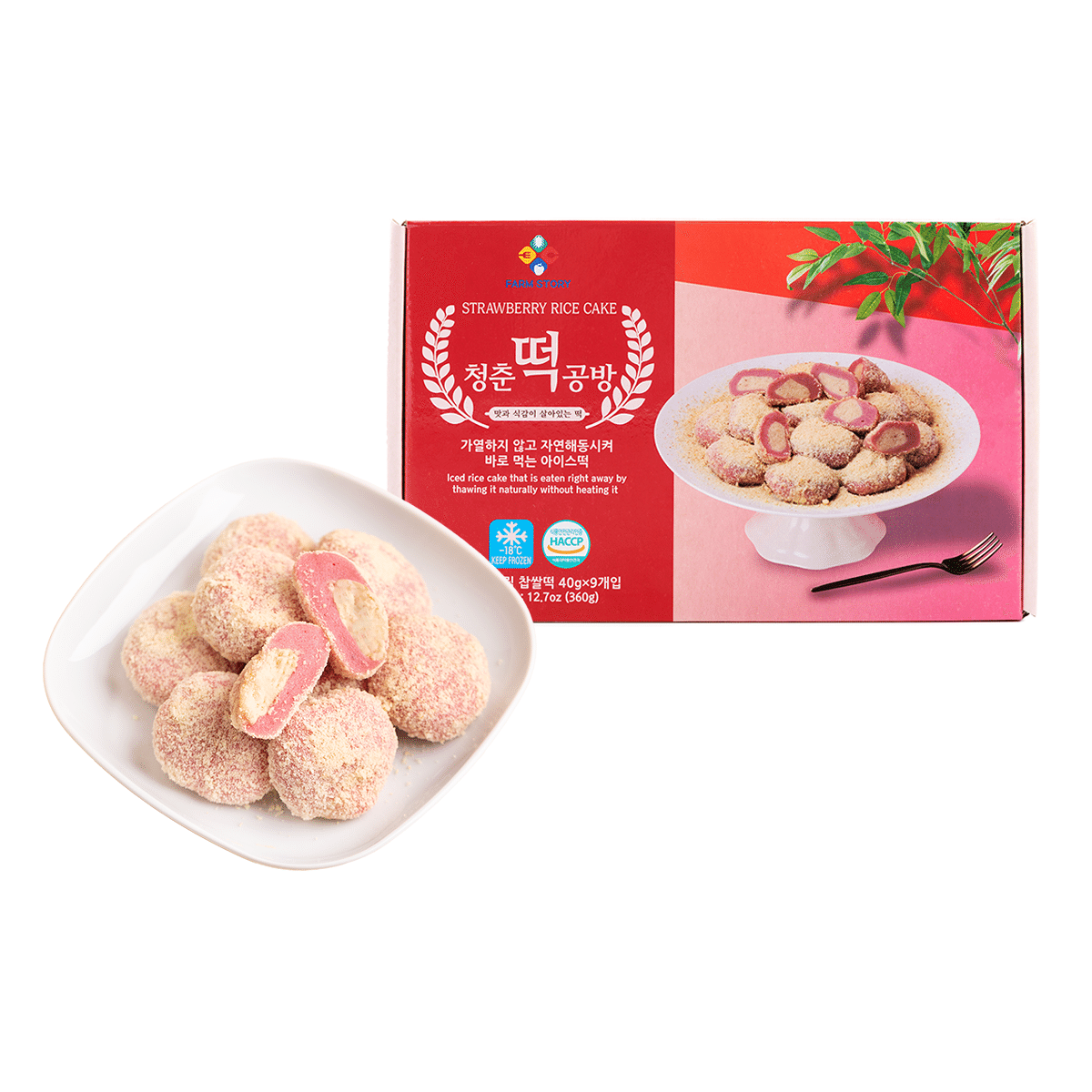 JEOLLANAM-DO RICE CAKE W/ STRAWBERRY FRESH CREAM 360 g