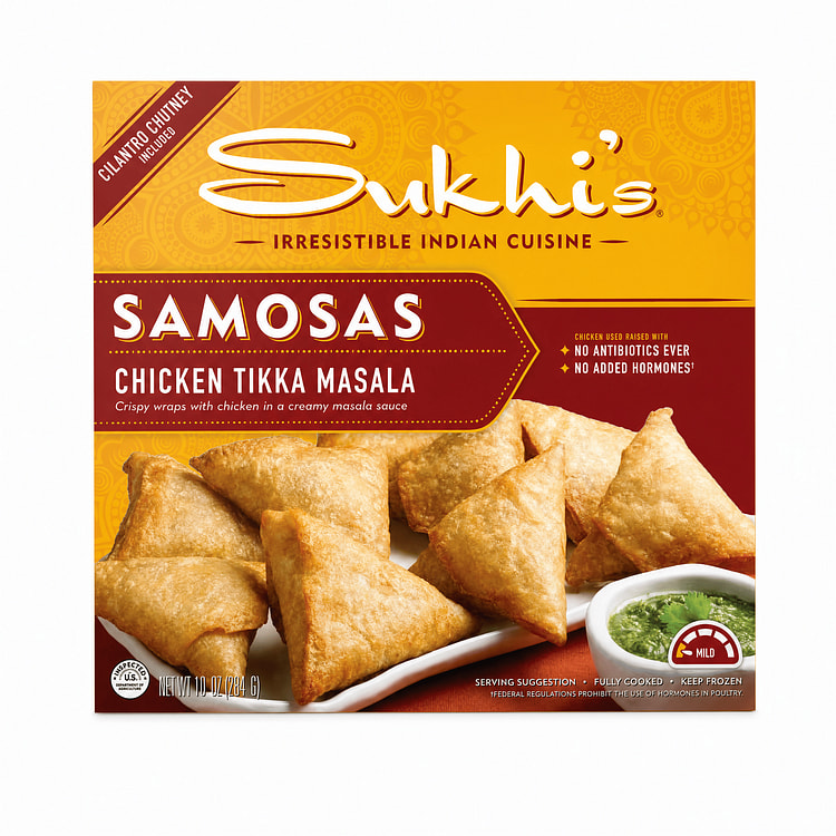 Sukhi's Indian Chicken Tikka Masala Samosa, Frozen 284 g 10 oz