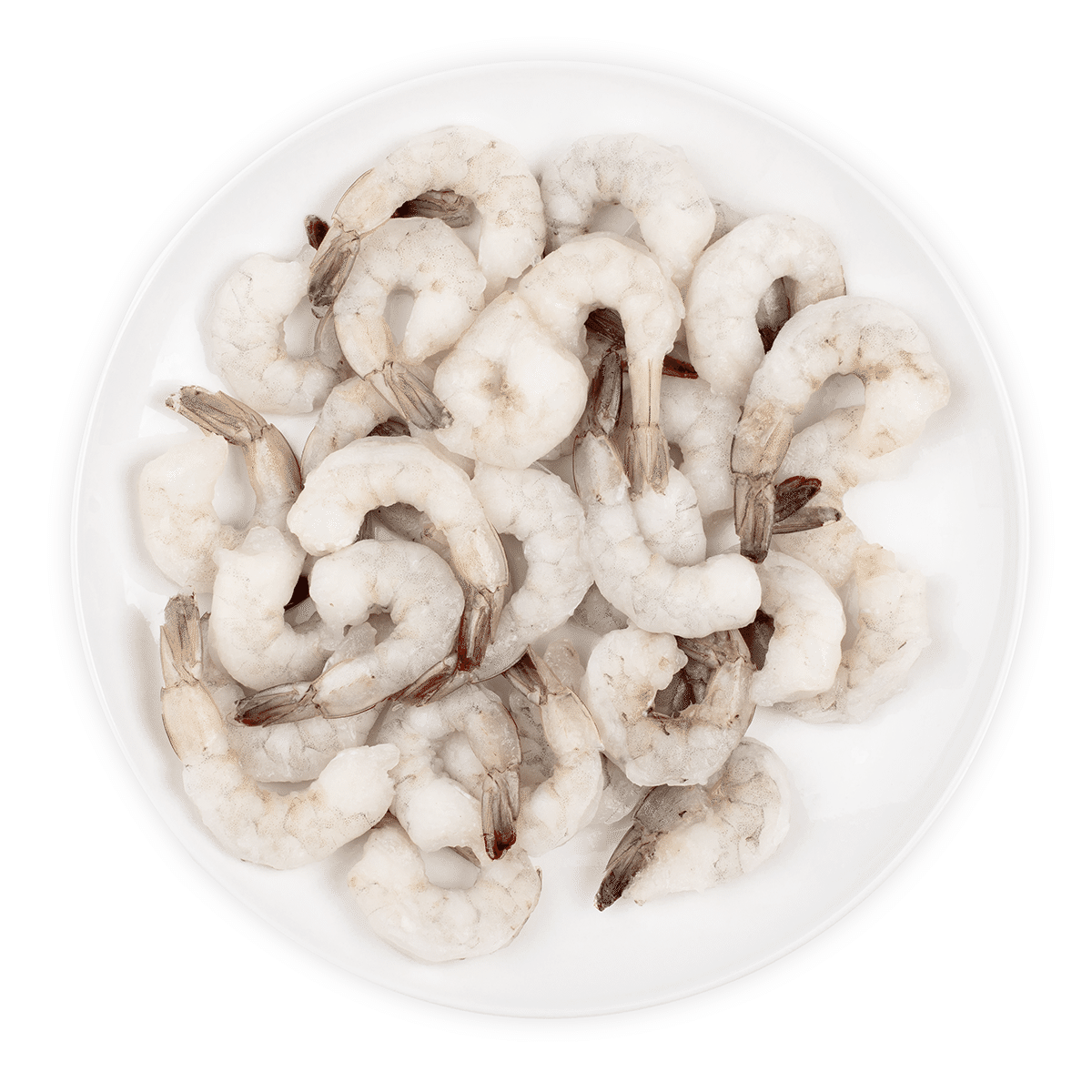 Asian Raw Peeled Tail-On White Shrimp 26-30ct, Frozen 2 lb