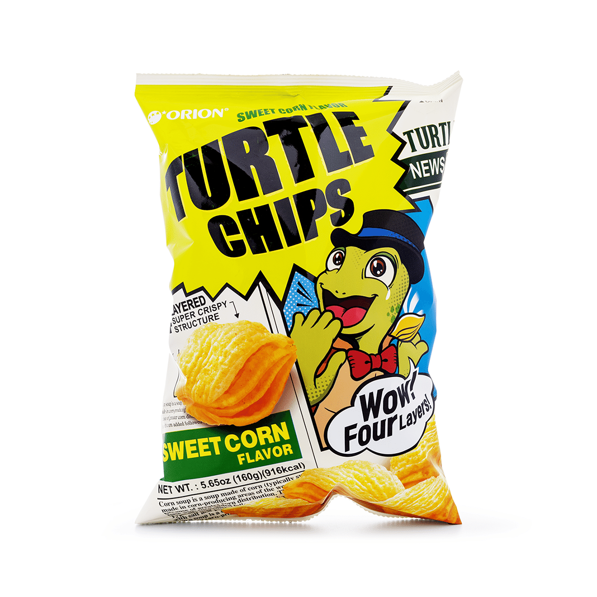 Orion Sweet Corn Flavored Turtle Chips 160 g*12 pack