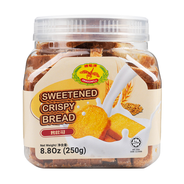Dragonfly Sweetened Crispy Bread 250 克