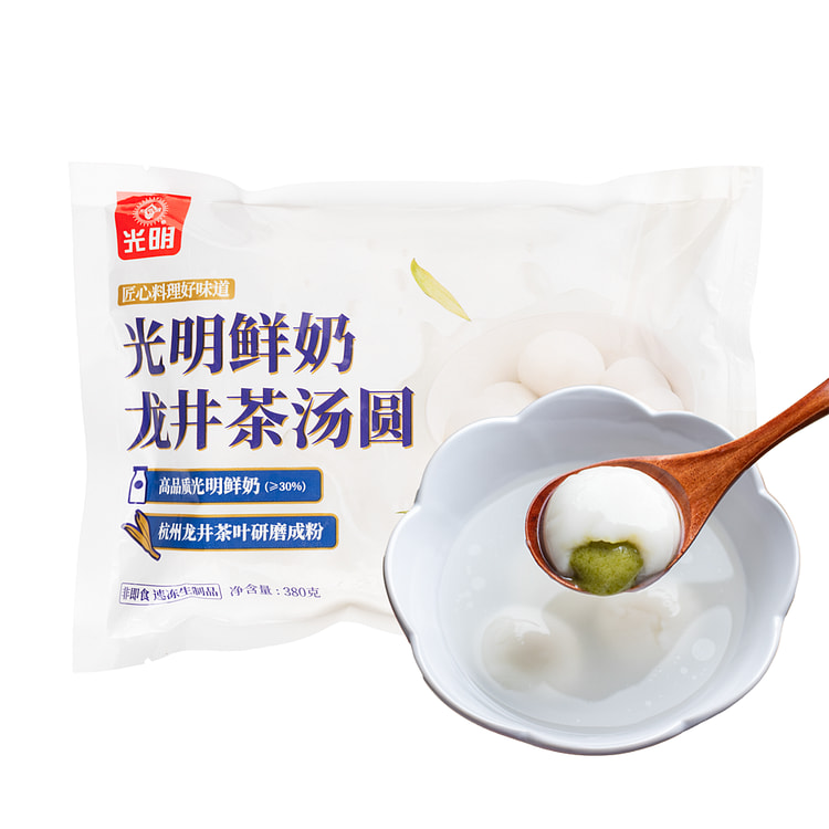 光明 鲜奶龙井茶汤圆 380 克
