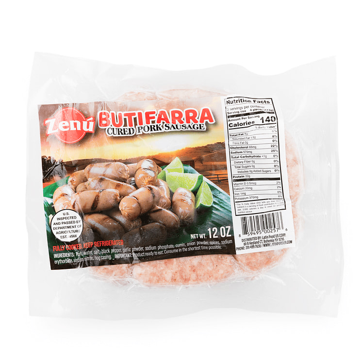 Zenu Butifarra Cured Pork Sausage 12 oz