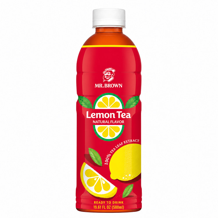 King Car Lemon Tea - PET 24 x 19.6oz 580 ml