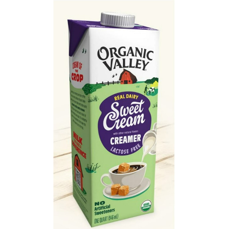 Organic Valley Lactose Free Sweet Cream Creamer 32 oz