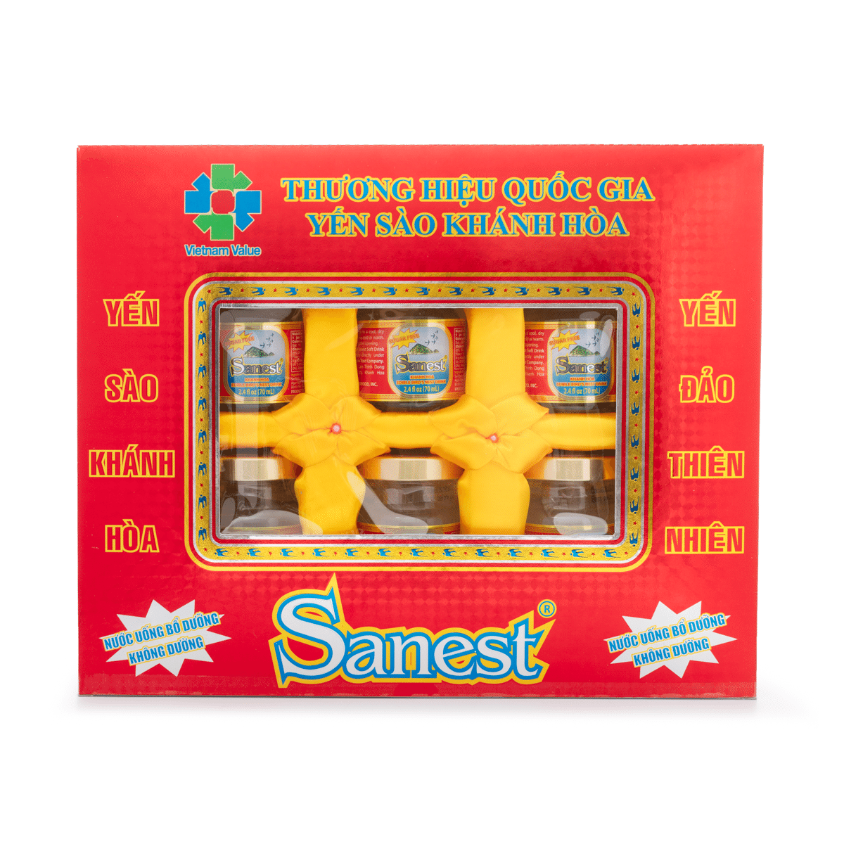 Nước Yến Khánh Hòa Hũ Thủy Tinh (Không Đường) 1 hộp*6 phần