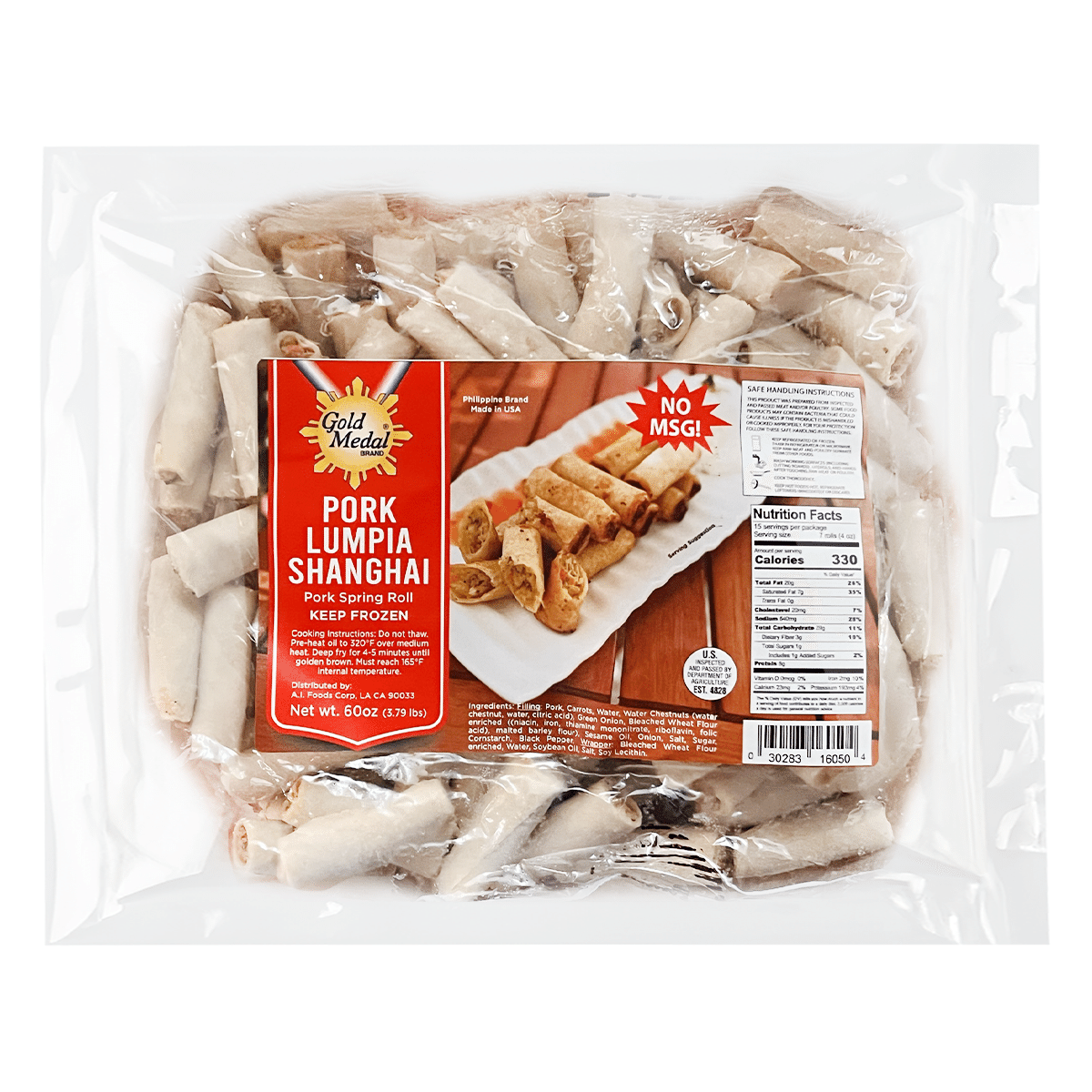 Gold Medal Pork Lumpiang Shanghai Party Pack, Frozen 3.79-4 lb