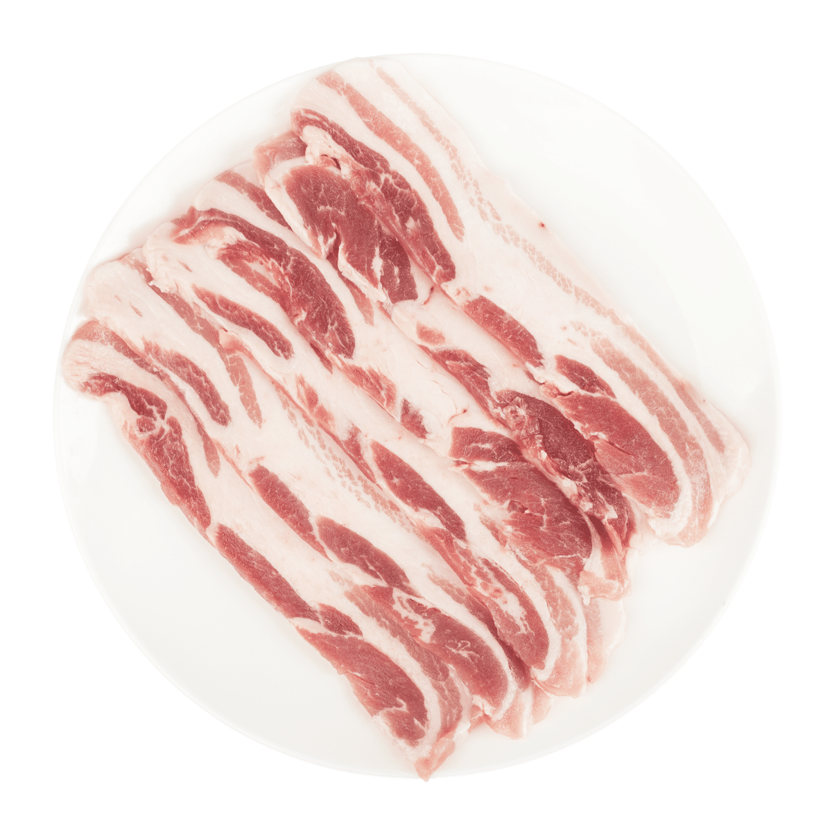 Berkshire Pork Belly, Skinless Sliced 6mm, Frozen 1 lb