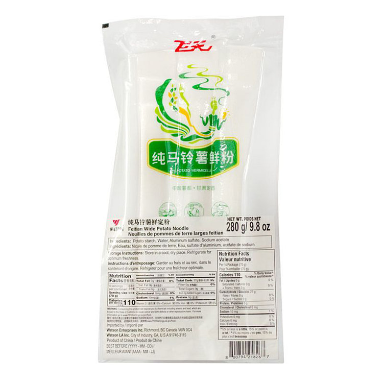 飞天 鲜土豆粉 宽粉 280 克