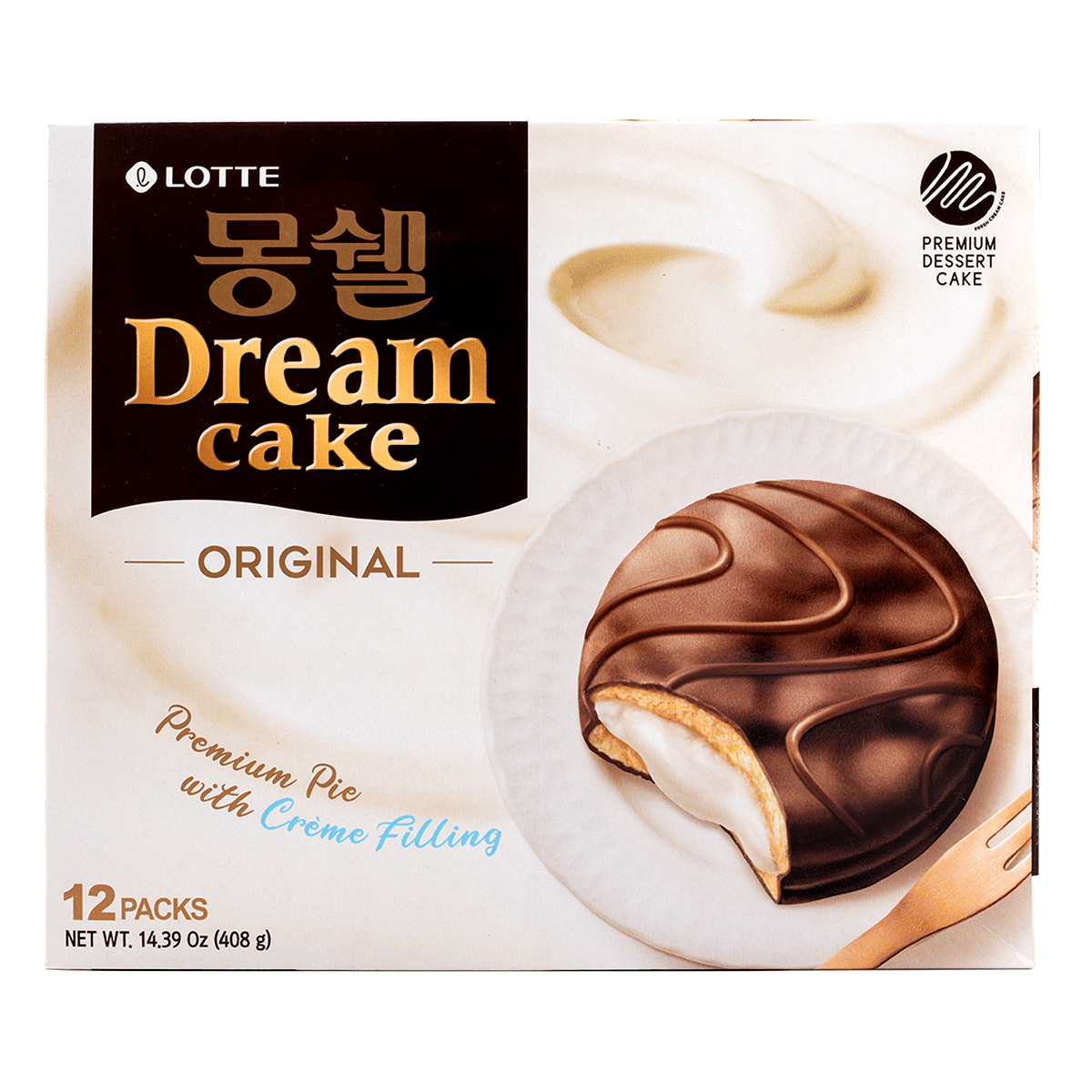 乐天 Dream Monchel 可可鲜奶油蛋糕(12个/盒) 384 克