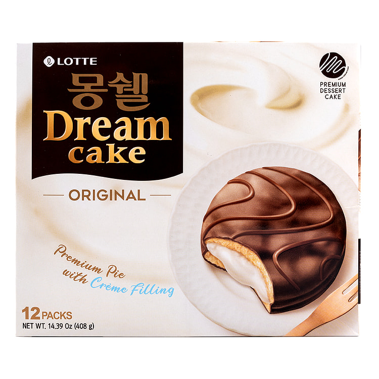 乐天 Dream Monchel 可可鲜奶油蛋糕(12个/盒)