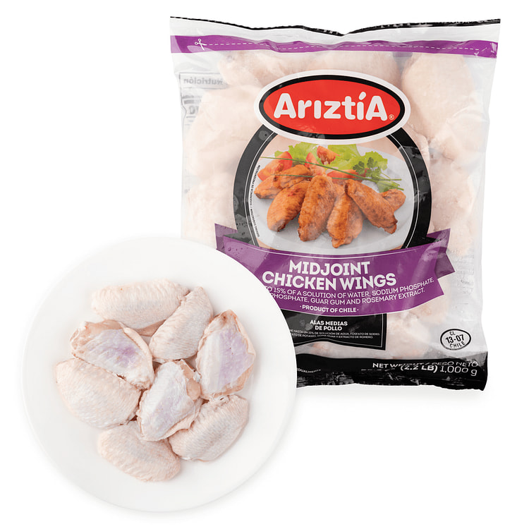 Ariztia IQF Chicken Midjiont Wings 2.2 lb