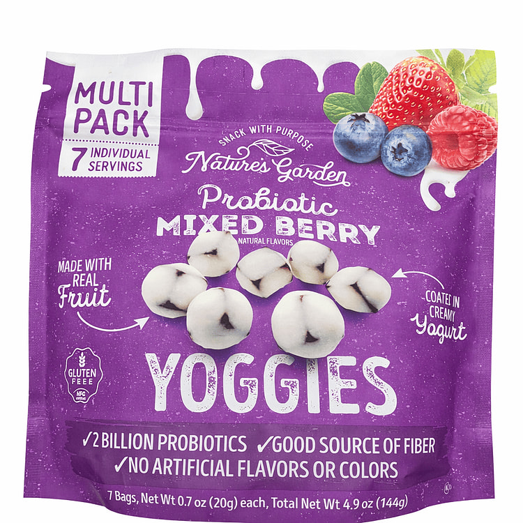 Natures Garden Probiotic Mixed Berry Yoggies 4.9 onza(s)