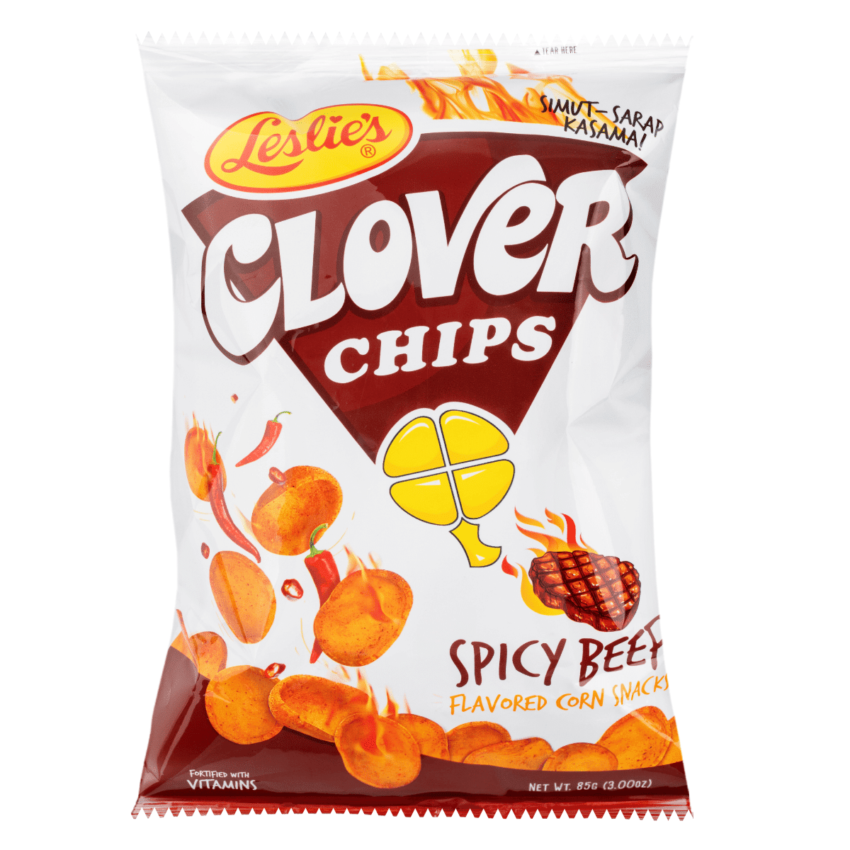 Leslie's Clover Chips Spicy Beef 85 g