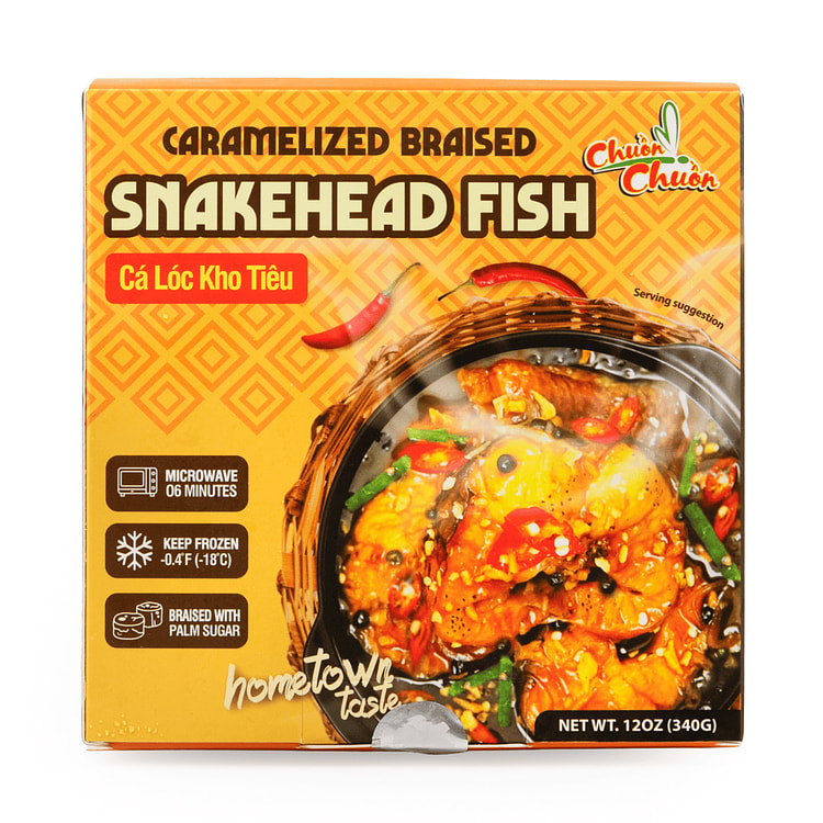 Cá Lóc Kho Tiêu Chuồn Chuồn, Đông Lạnh 14.1 oz